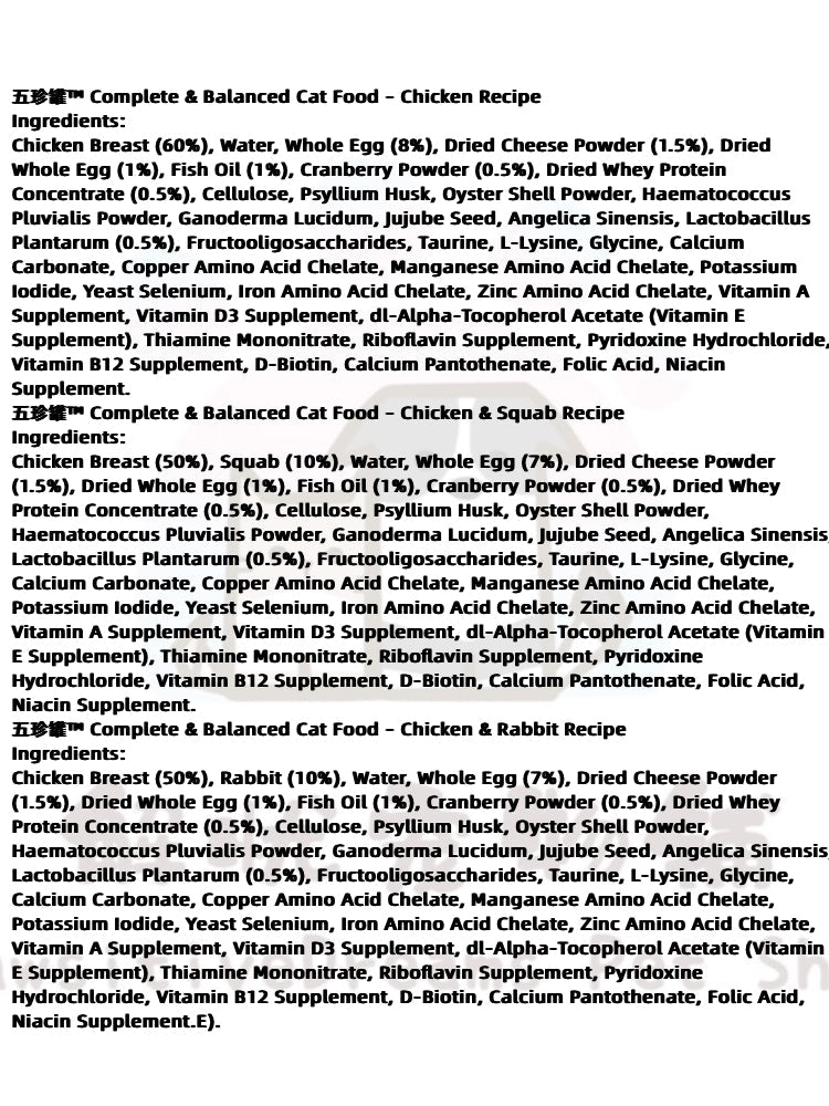 RANOVA Complete Cat Food Cans – Chicken, Pigeon & Rabbit Formula