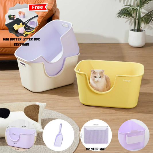 Butter Litter Box XL Set | Extra Large Litter Box with Accessories