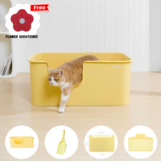 Butter Litter Box XXL Set | Extra Large Litter Box with Accessories