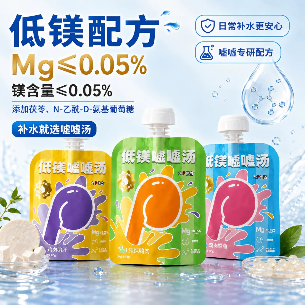 Big P Bento Low-Magnesium Urinary Soup Complete Cat & Dog Food 80g