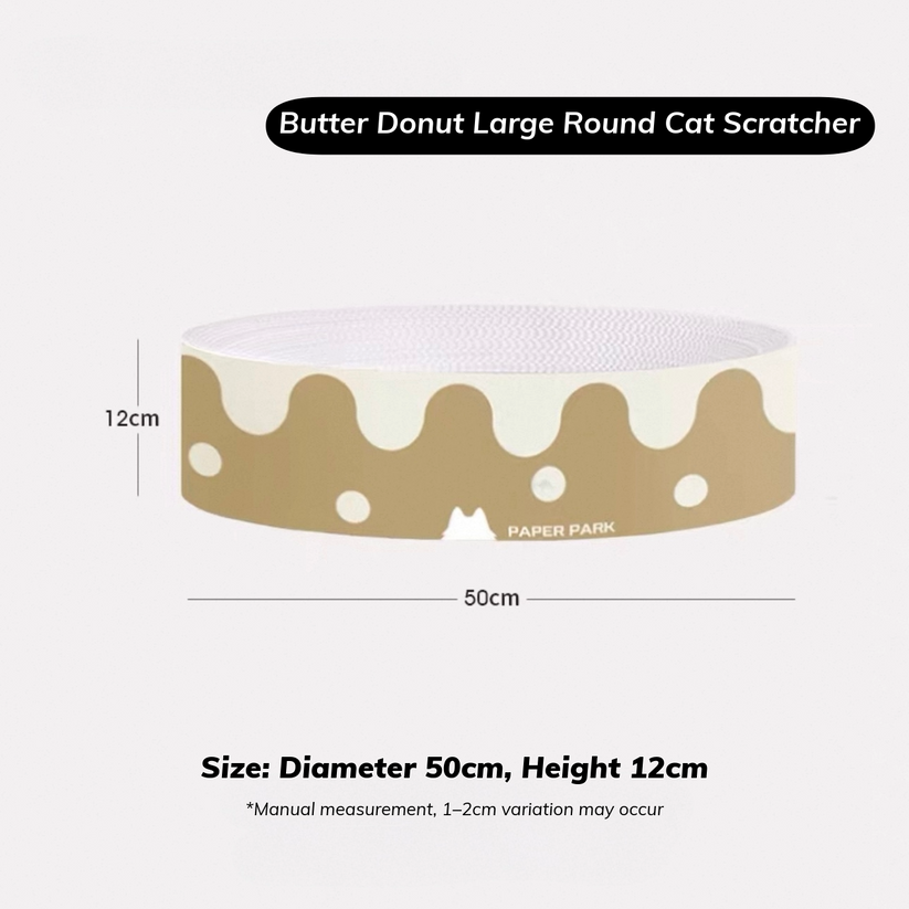 Paper Park | Double-Sided Cat Scratcher (Butter Donut Large Round)