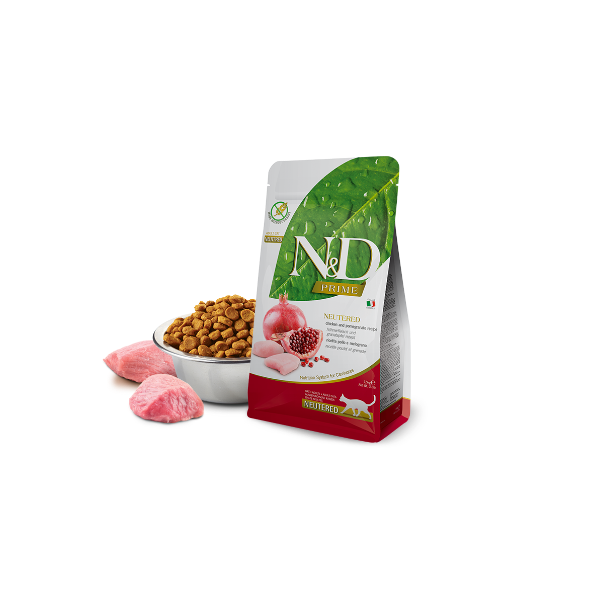 Farmina N&D Prime Neutered Chicken & Pomegranate Dry Cat Food 11lb