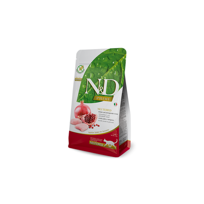 Farmina N&D Prime Neutered Chicken & Pomegranate Dry Cat Food 11lb