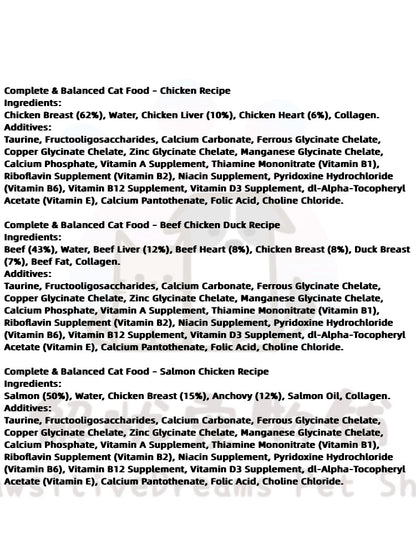 Rosy Fresh Complete & Balanced Chicken/Beef/Salmon Cat Food 100g