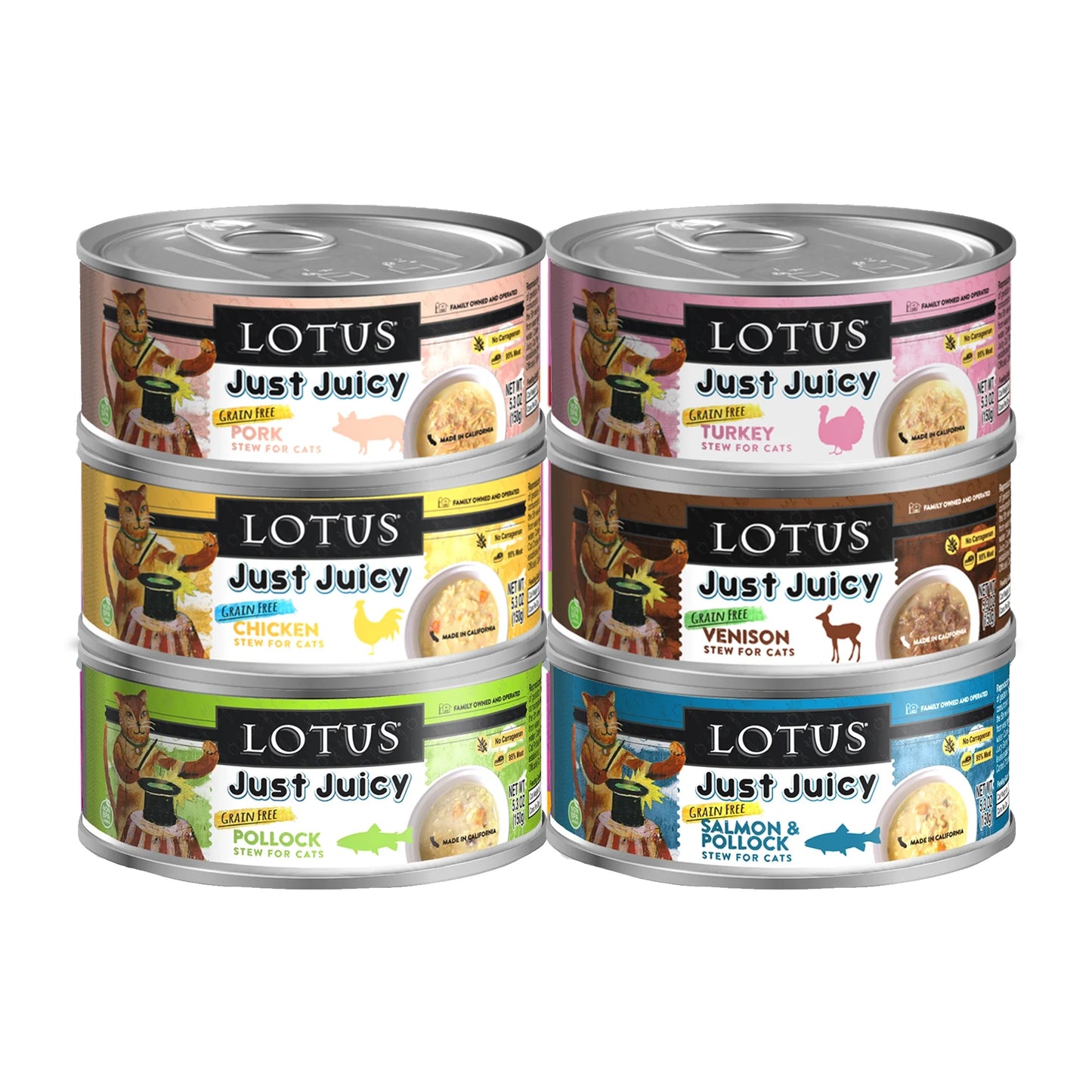 Lotus Just Juicy Stew Grain-Free Cat Canned Food