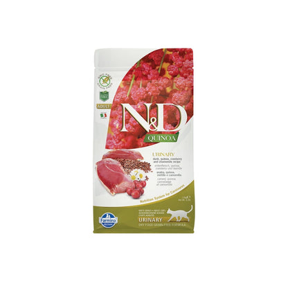 Farmina N&D Quinoa Urinary Duck, Quinoa, Cranberry & Chamomile Adult Dry Cat Food 11lb
