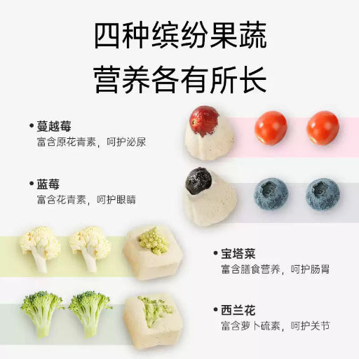 Yee Freeze Dried Chicken & Goat Milk Fruit Veggie Canelé 55g