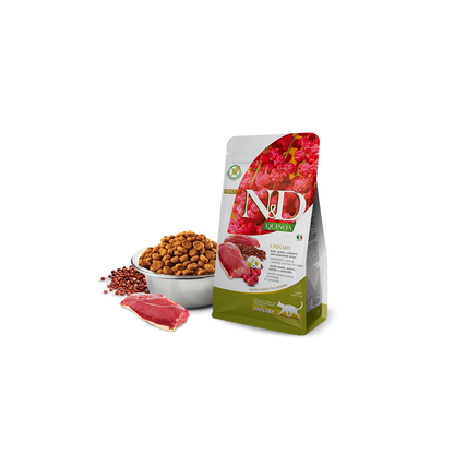 Farmina N&D Quinoa Urinary Duck, Quinoa, Cranberry & Chamomile Adult Dry Cat Food 11lb