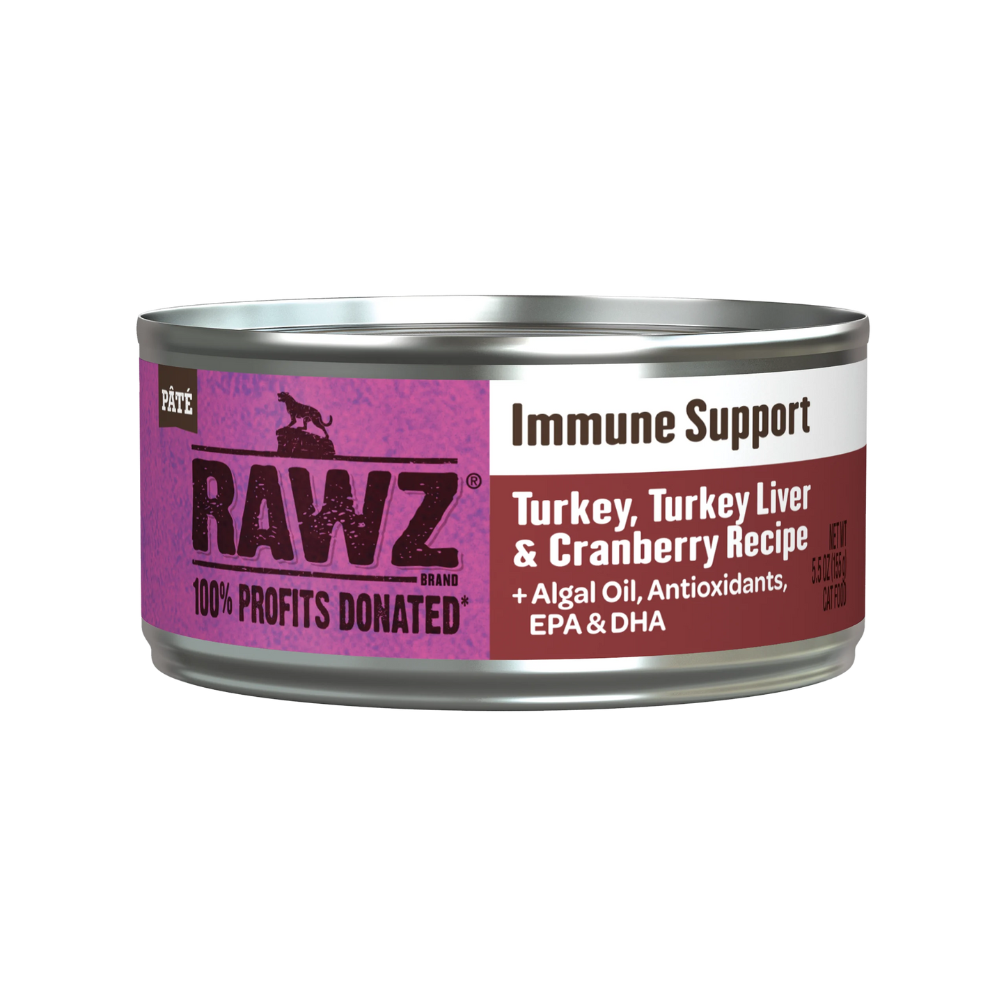 Rawz Lower Immune Support Canned Cat Food
