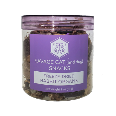 Savage Cat Freeze Dried Rabbit Organs 2oz