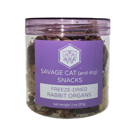 Savage Cat Freeze Dried Rabbit Organs 2oz