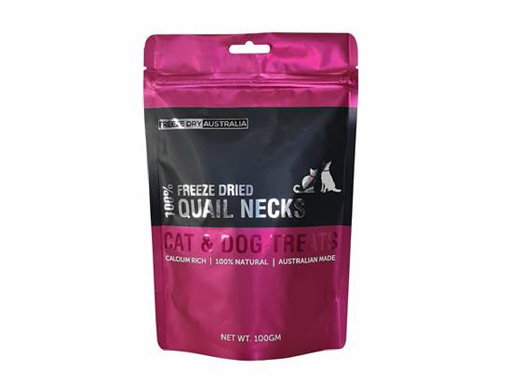 Freeze Dried Quail Necks Pet Treats