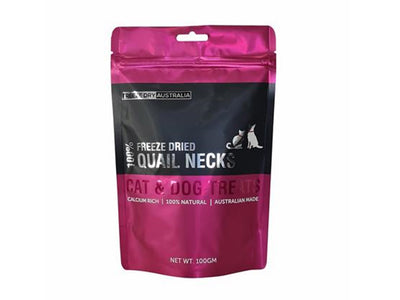 Freeze Dried Quail Necks Pet Treats