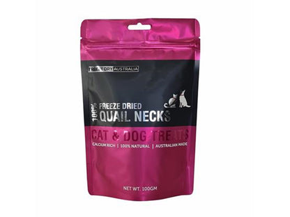 Freeze Dried Quail Necks Pet Treats