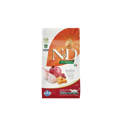 Farmina N&D Pumpkin Quail & Pomegranate Adult Dry Cat Food 11lb