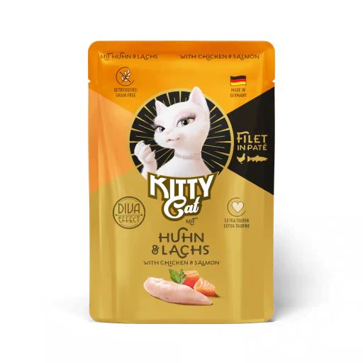 KittyCat Complete Wet Cat Food | Filet in Paté Chicken | Grain-Free | Made in Germany 85g