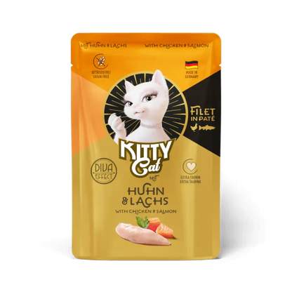KittyCat Complete Wet Cat Food | Filet in Paté Chicken | Grain-Free | Made in Germany 85g