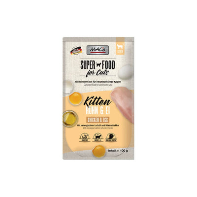 MAC's Super Food for Cats | Kitten Chicken & Egg Wet Food Pouch 100g