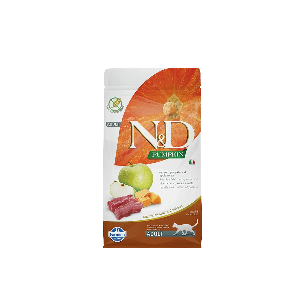 Farmina N&D Pumpkin Venison & Apple Adult Dry Cat Food 11lb