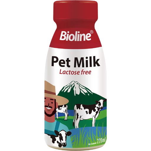 Bioline Pet Milk | Lactose-Free Fresh Milk for Cats & Dogs 220ml