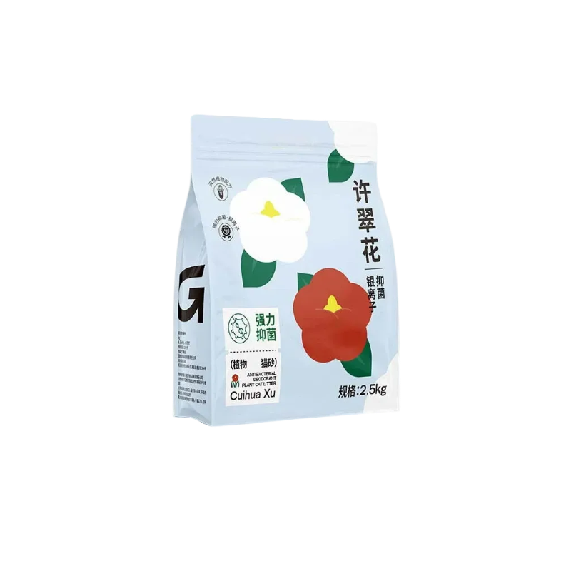 Cuihua Xu Silver Ion Antibacterial Plant Cat Litter – Dust-Free, Non-Stick (2.5kg)
