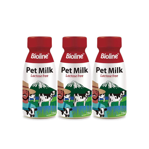 Bioline Pet Milk | Lactose-Free Fresh Milk for Cats & Dogs 220ml