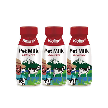 Bioline Pet Milk | Lactose-Free Fresh Milk for Cats & Dogs 220ml