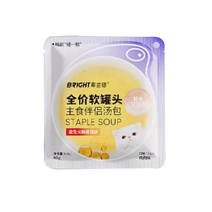 Bright Complete Soft Pouch Cat Food - Staple Soup with Chicken & Goat Milk 40g