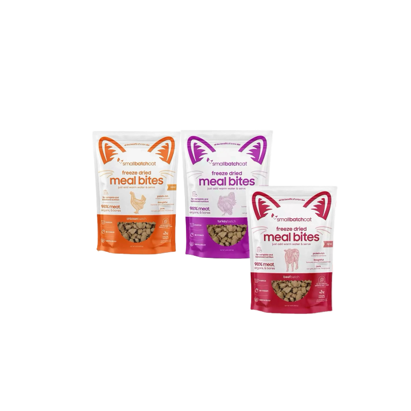 Smallbatch Cat Freeze Dried Meal Bites – Chicken / Turkey / Beef