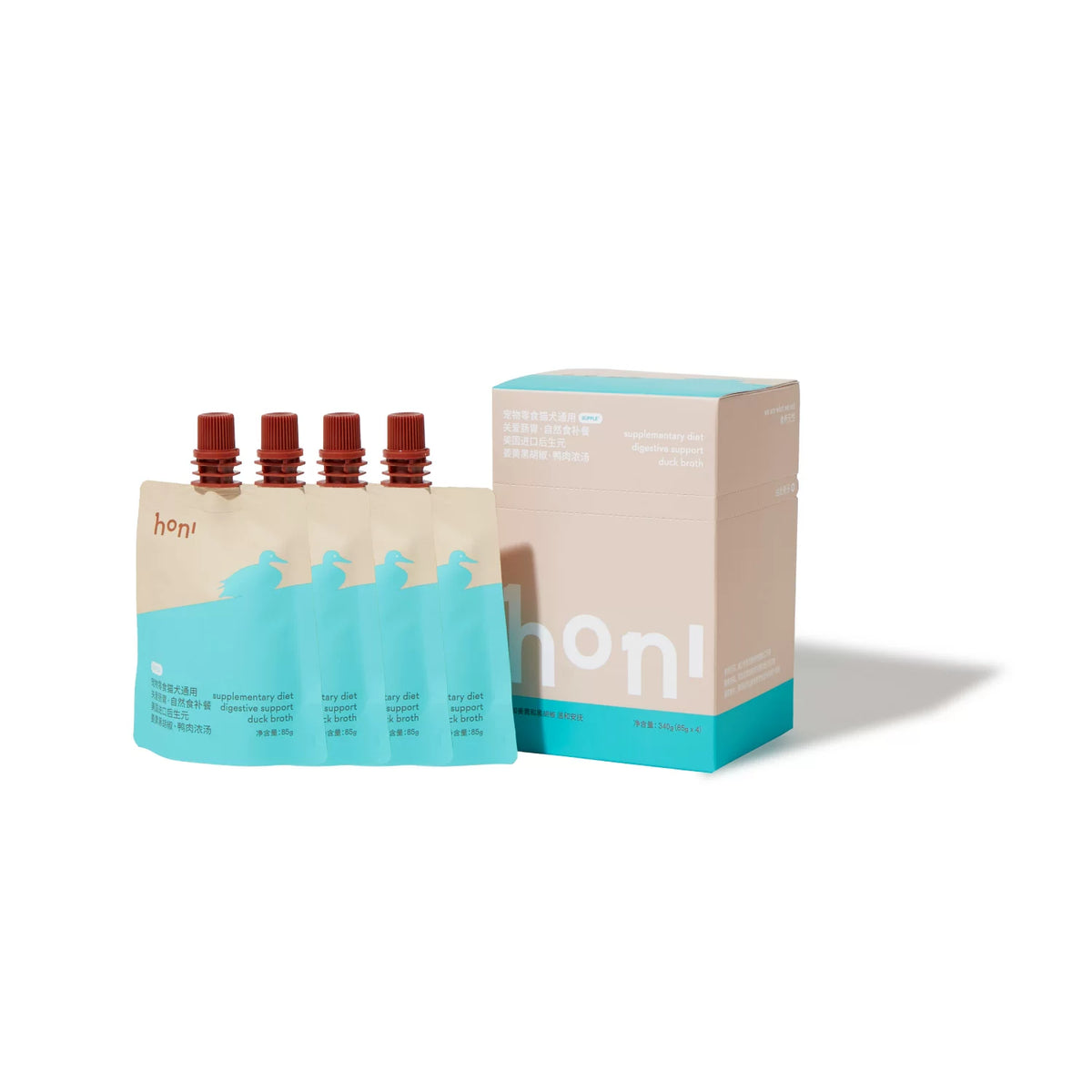 honi Postbiotic Pet Broth Pouches | Hydrating Wet Food Topper