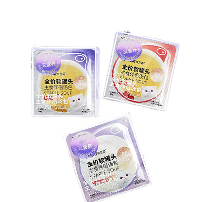 Bright Complete Soft Pouch Cat Food - Staple Soup with Chicken & Goat Milk 40g