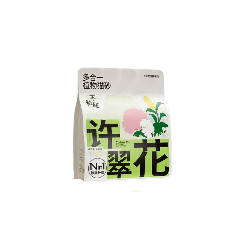 Cuihua Xu Multi-in-One Plant Cat Litter – Triple Odor-Lock, N-in-1 Upgraded (2.5kg / 10kg Bundle)