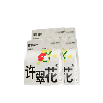 Xu Cuihua 100% Natural Plant Cat Litter – Cassava-Based, 96.8% Odor Elimination (2.5kg)