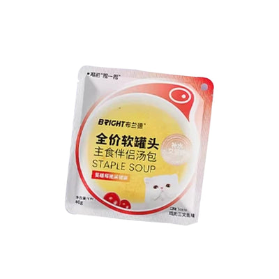 Bright Complete Soft Pouch Cat Food - Staple Soup with Chicken & Goat Milk 40g