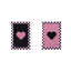Paper Park | Double-Sided Cat Scratcher (Black & Pink Heart)