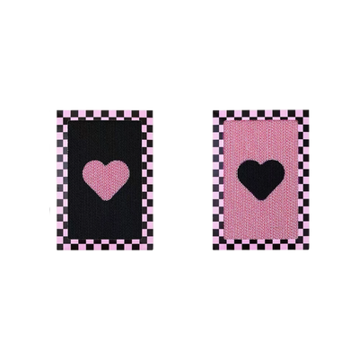 Paper Park | Double-Sided Cat Scratcher (Black & Pink Heart)