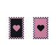 Paper Park | Double-Sided Cat Scratcher (Black & Pink Heart)