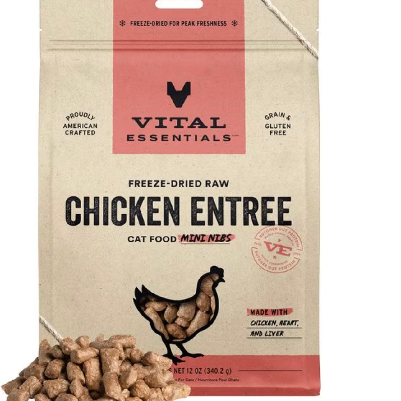 Vital Essentials Mini Nibs Grain-Free Freeze-Dried Raw