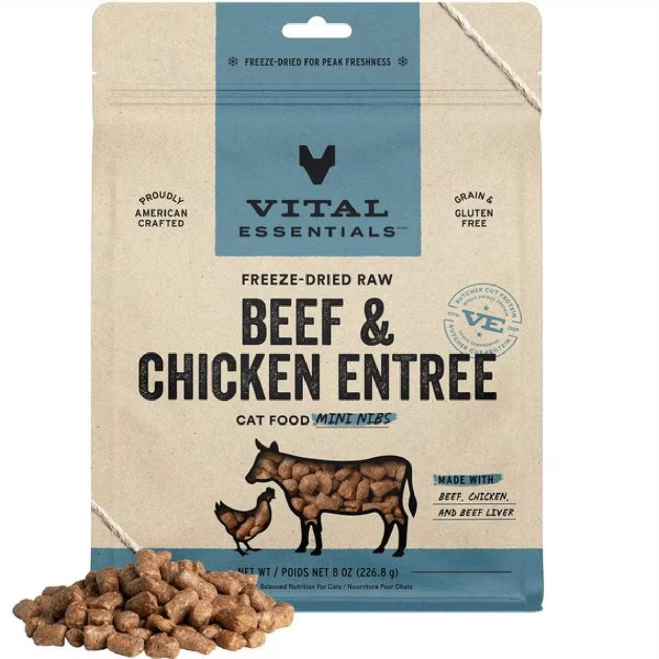 Vital Essentials Mini Nibs Grain-Free Freeze-Dried Raw