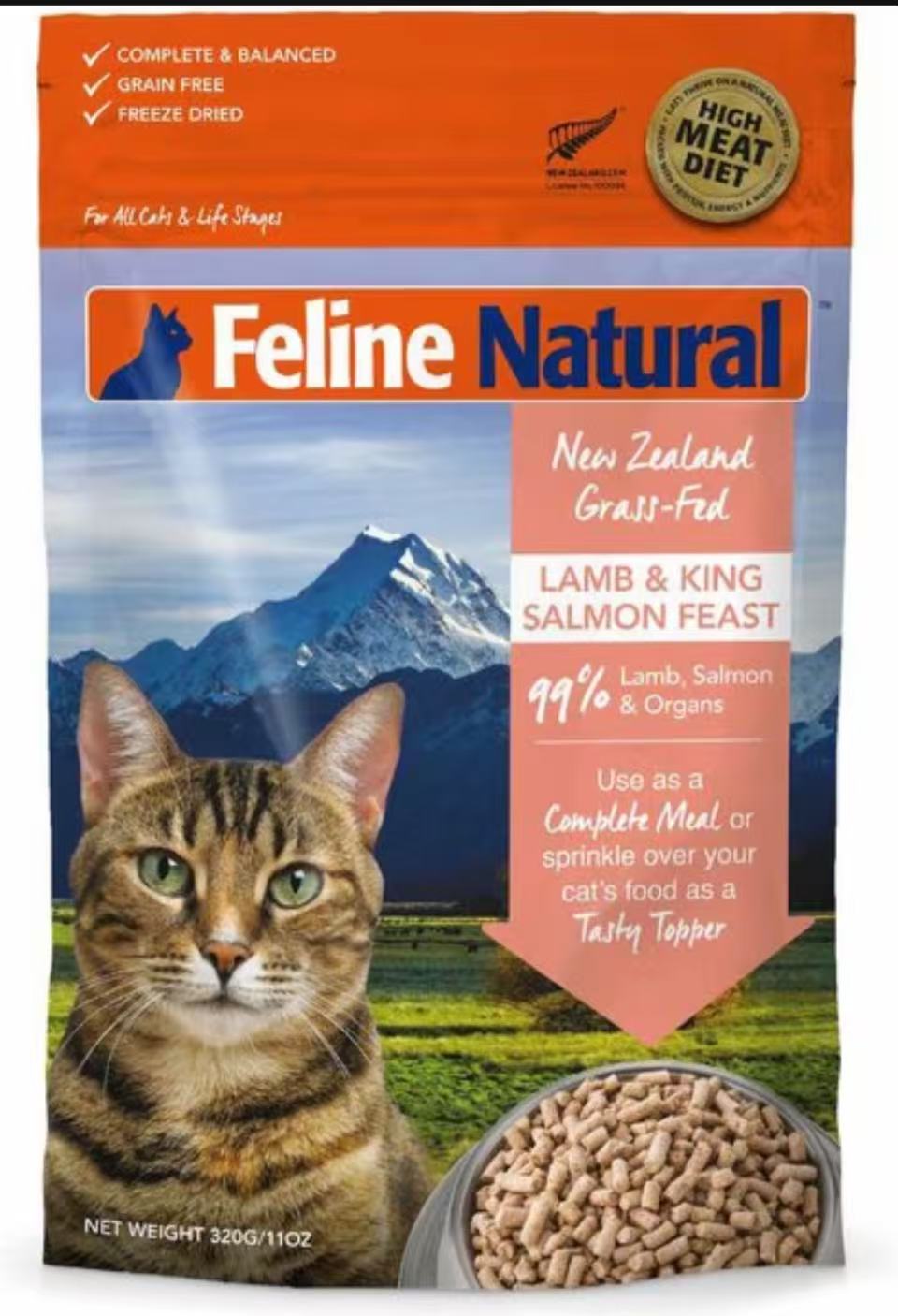 Feline Natural Grain-Free Freeze-Dried Cat Food 11oz