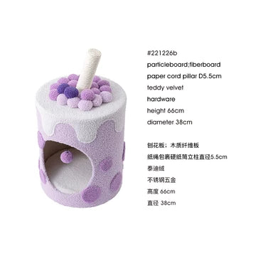 Honeypot Cat Boba Tea Cat House Tower