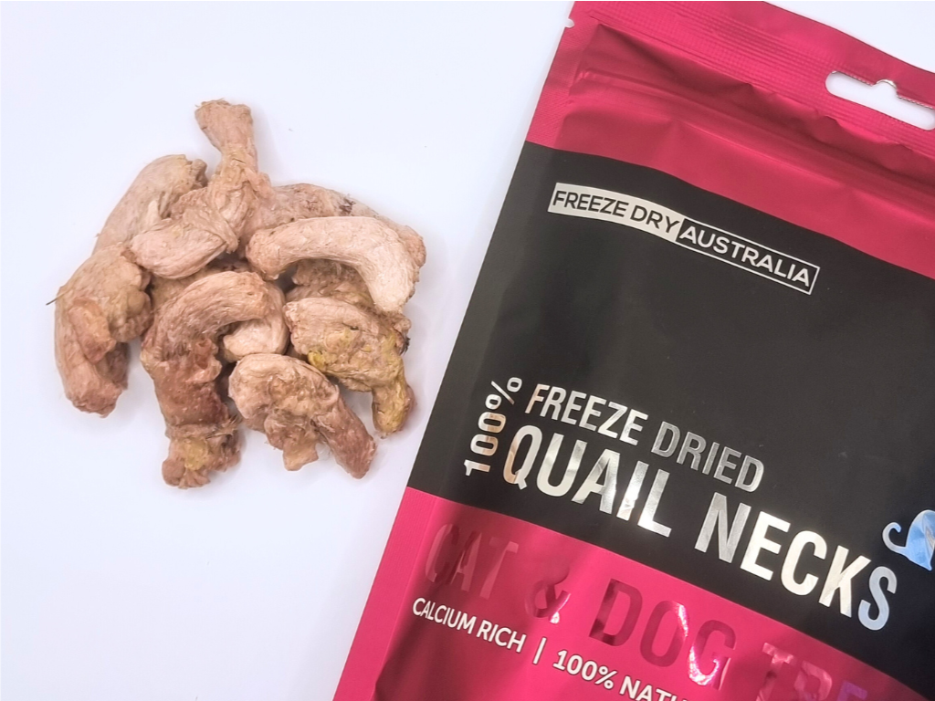 Freeze Dried Quail Necks Pet Treats