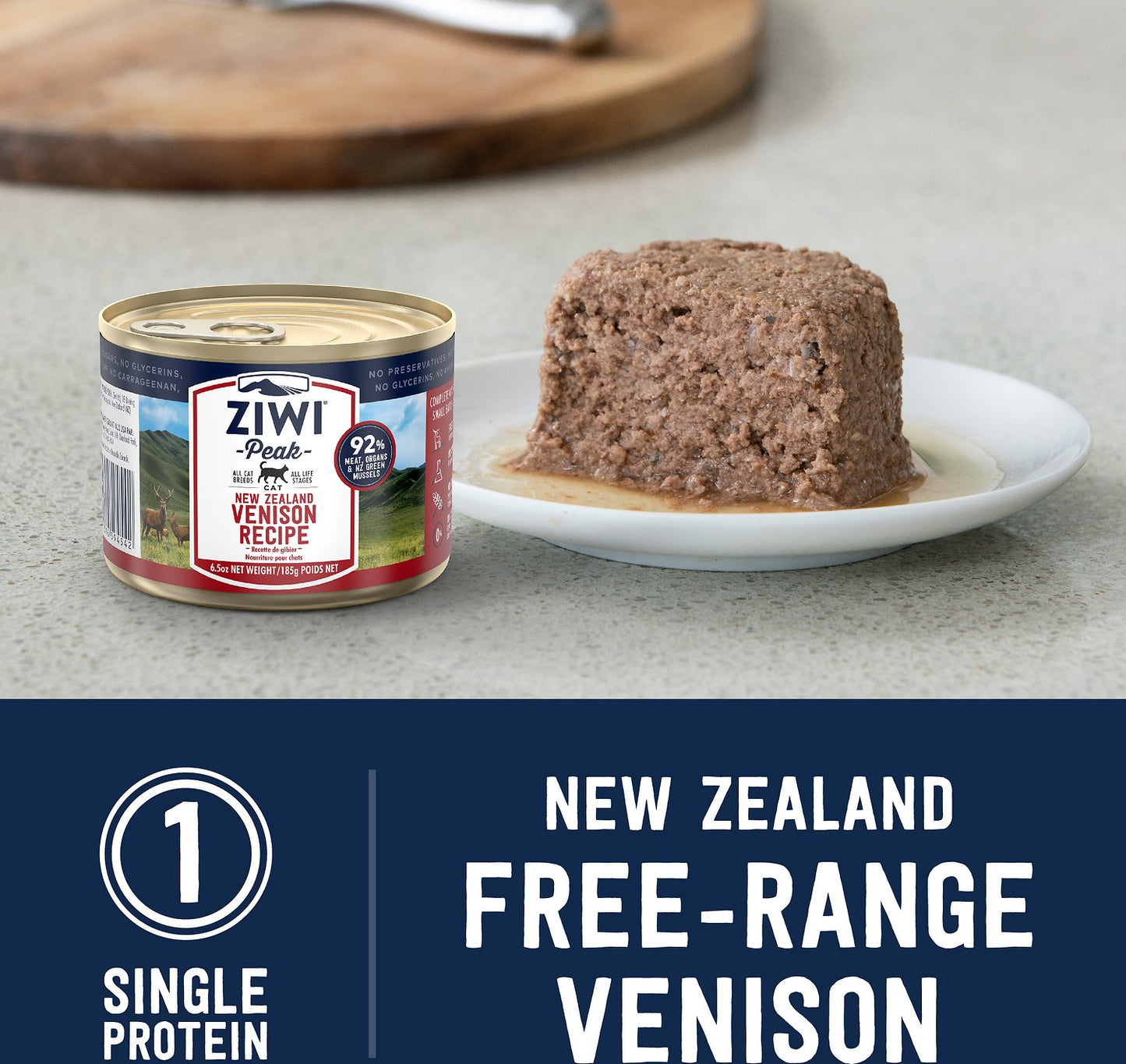 Ziwi Peak Venison Recipe Canned Cat Food 6.5OZ