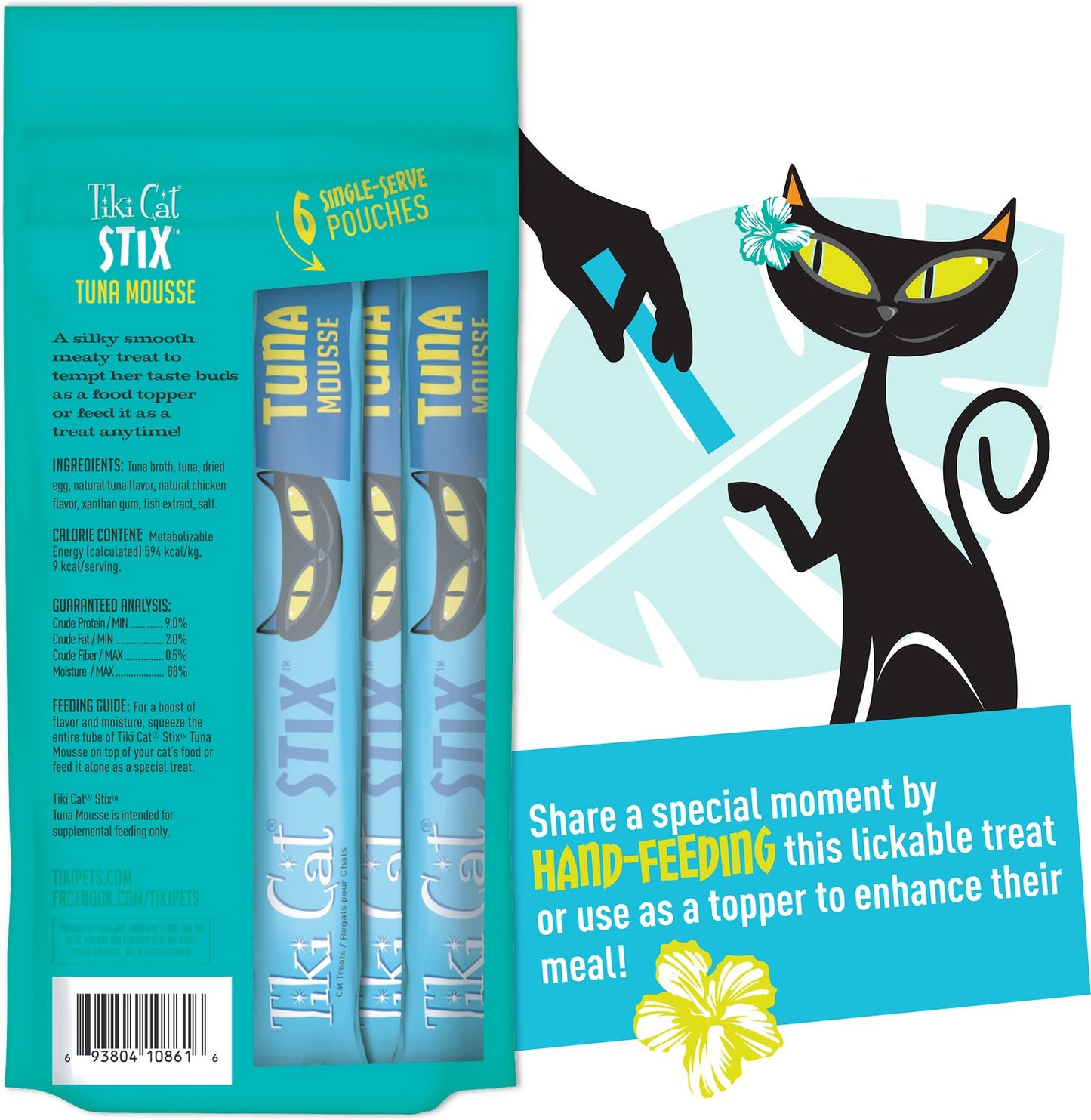 Tiki Cat Stix Tuna Grain-Free Cat Treats  3oz package of 6