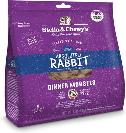 Stella & Chewy's Absolutely Rabbit Dinner Morsels Freeze-Dried Raw Cat Food