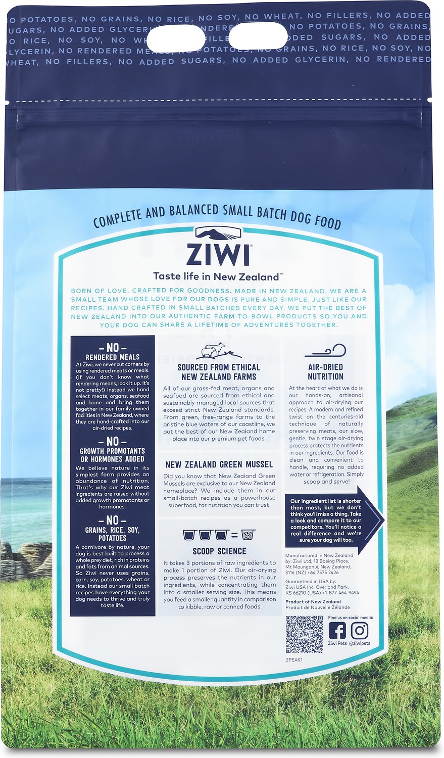 Ziwi Peak Mackerel & Lamb Grain-Free Air-Dried Dog Food