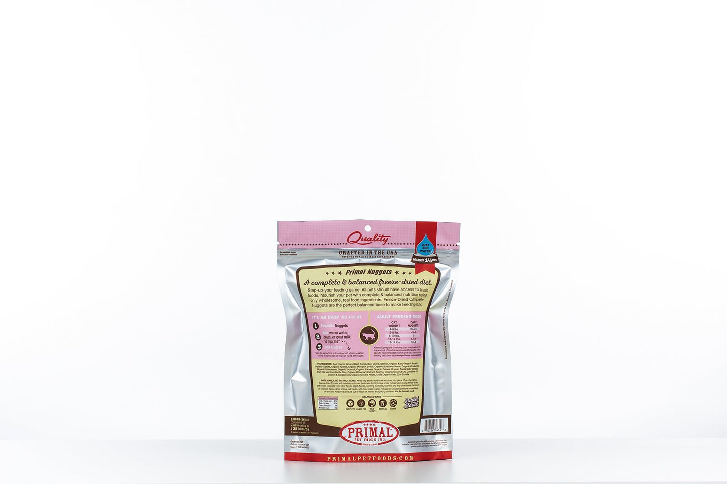 Primal Beef & Salmon Formula Nuggets Grain-Free Raw Freeze-Dried Cat Food